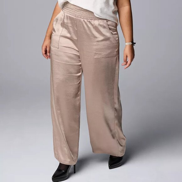 *NWT* Simply Vera Wang Wide Leg satin trousers - Picture 13 of 15
